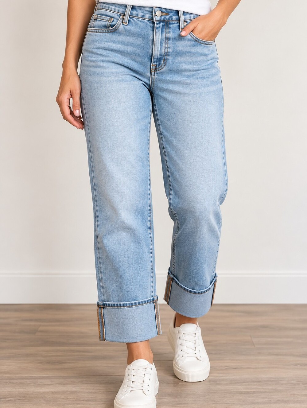 FRYE Women's Light Wash Straight-Leg High Rise Jeans